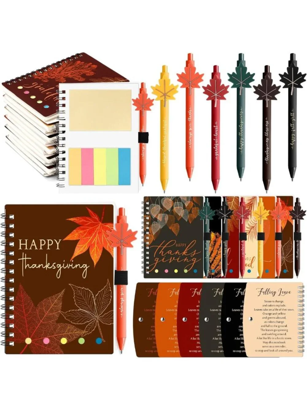 Autumn Notebook & Ballpoint Pen Set - 36 Fall Thanksgiving Gifts for All